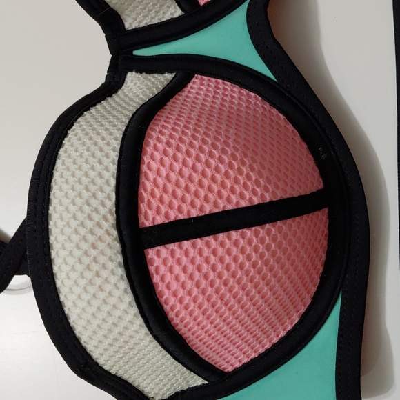 Triangl Swimwear Pink, Mint, and Orange Bikini - Picture 2 of 6